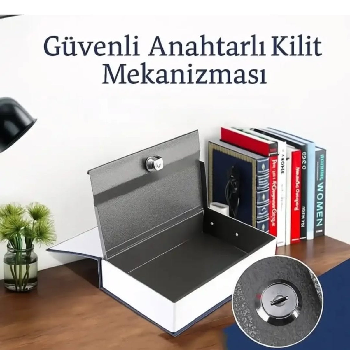 SAKLIKASA-Kitap Gizli Çelik Kasa